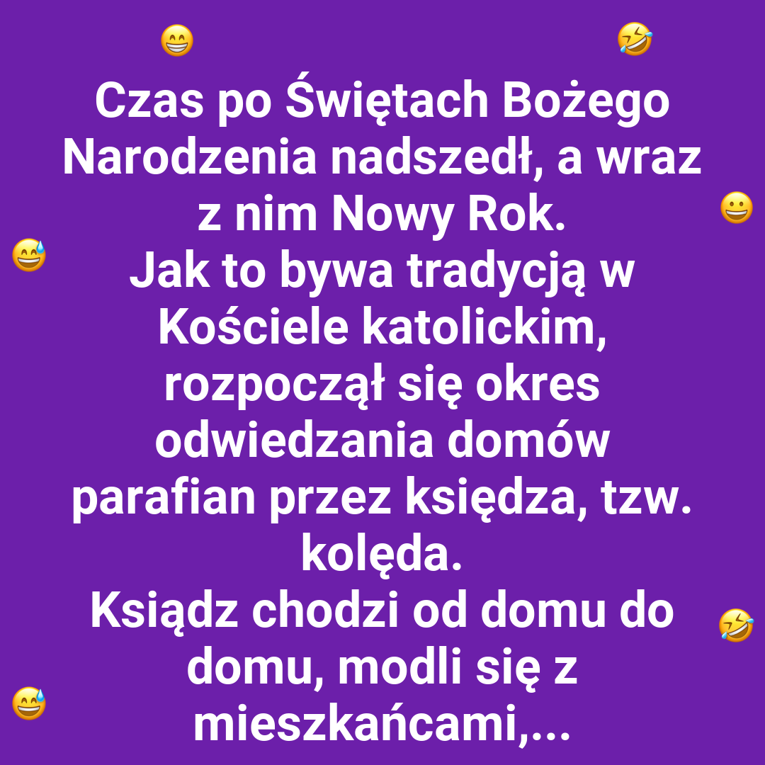 Ksiądz i babcia na kolędzie
