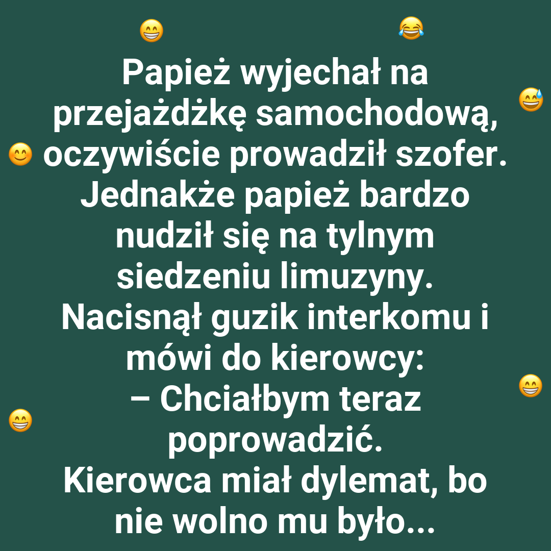 Papież za kierownicą