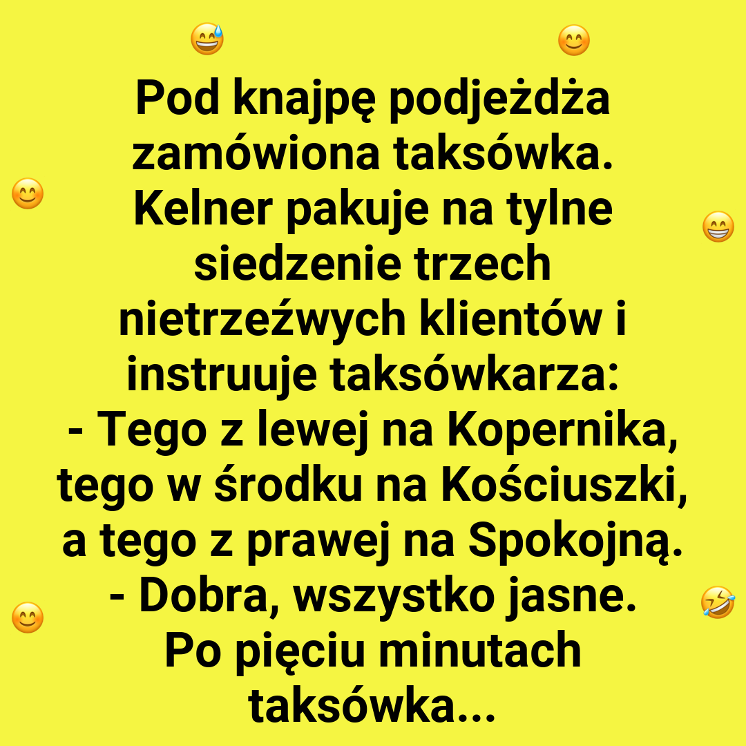 Przemieszani pasażerowie taxi