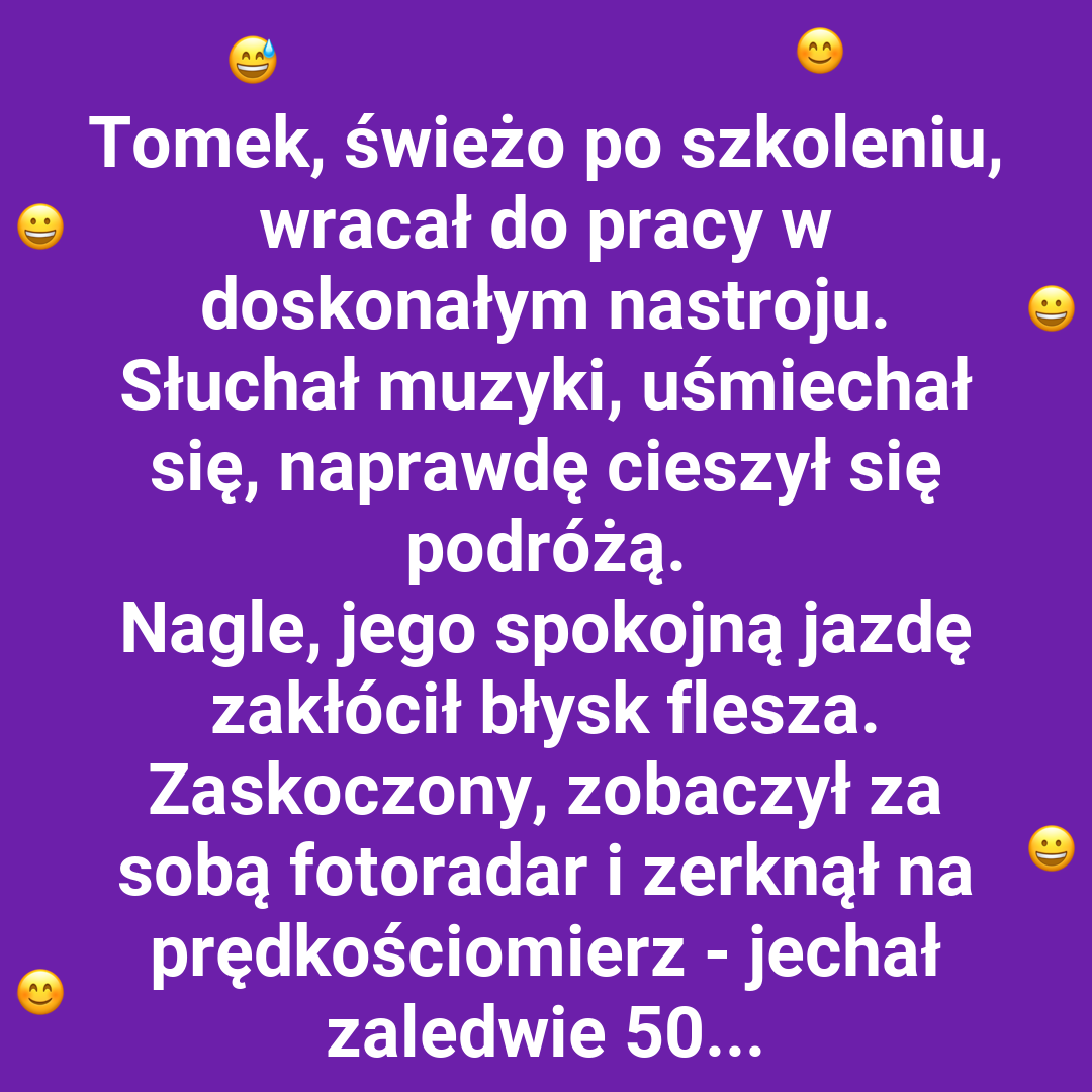 Tomek i niespodzianka od fotoradaru