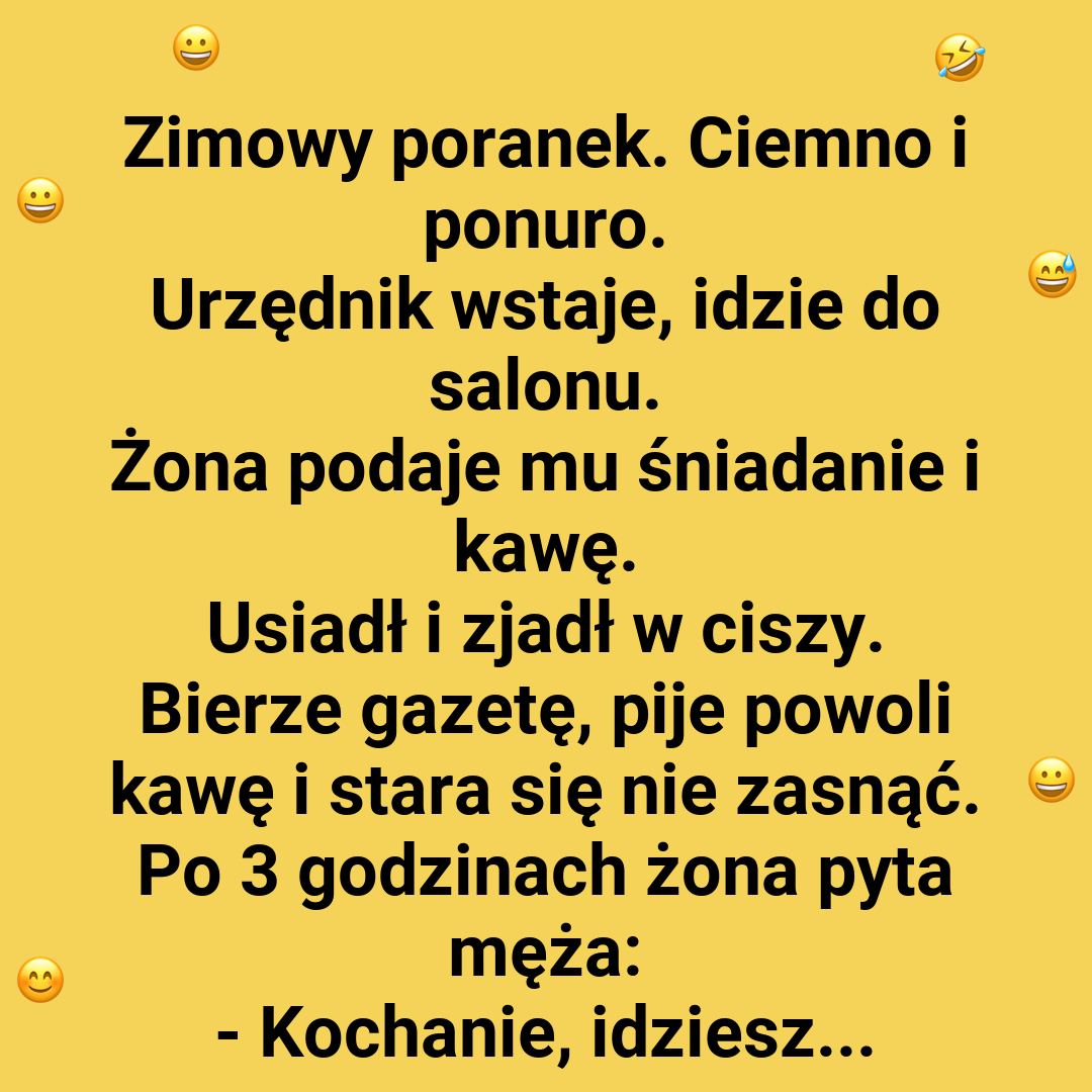Urzędnik i poranny szok
