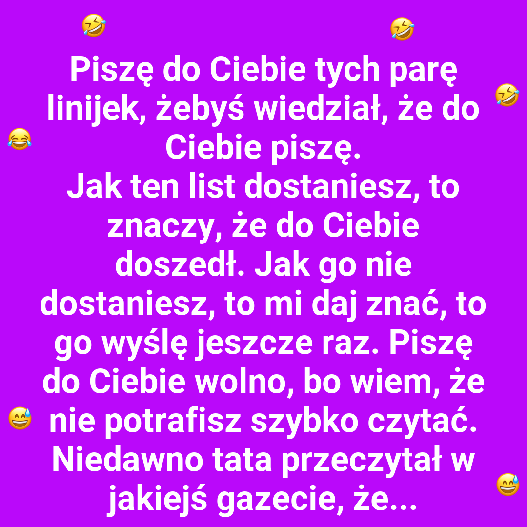 Zabawny list od mamy