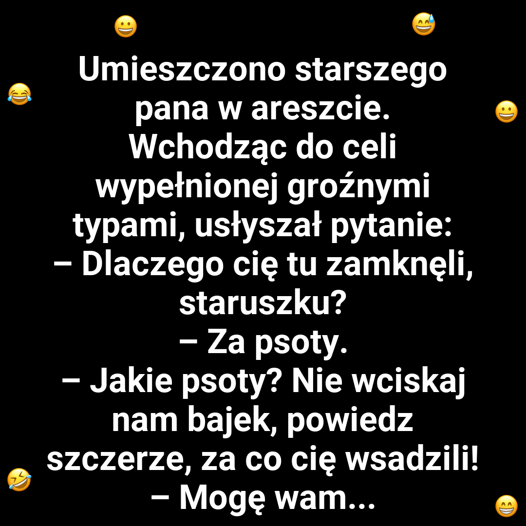 Zaskakująca sztuczka staruszka w areszcie